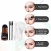 2Pcs Eyebrow Stamp Shaping Kit with 10 Reusable Stencils & Brushes | Sweatproof Eyebrow Powder for Lasting Enhancers | Natural Hairline Trimming Tools for - Black view 3