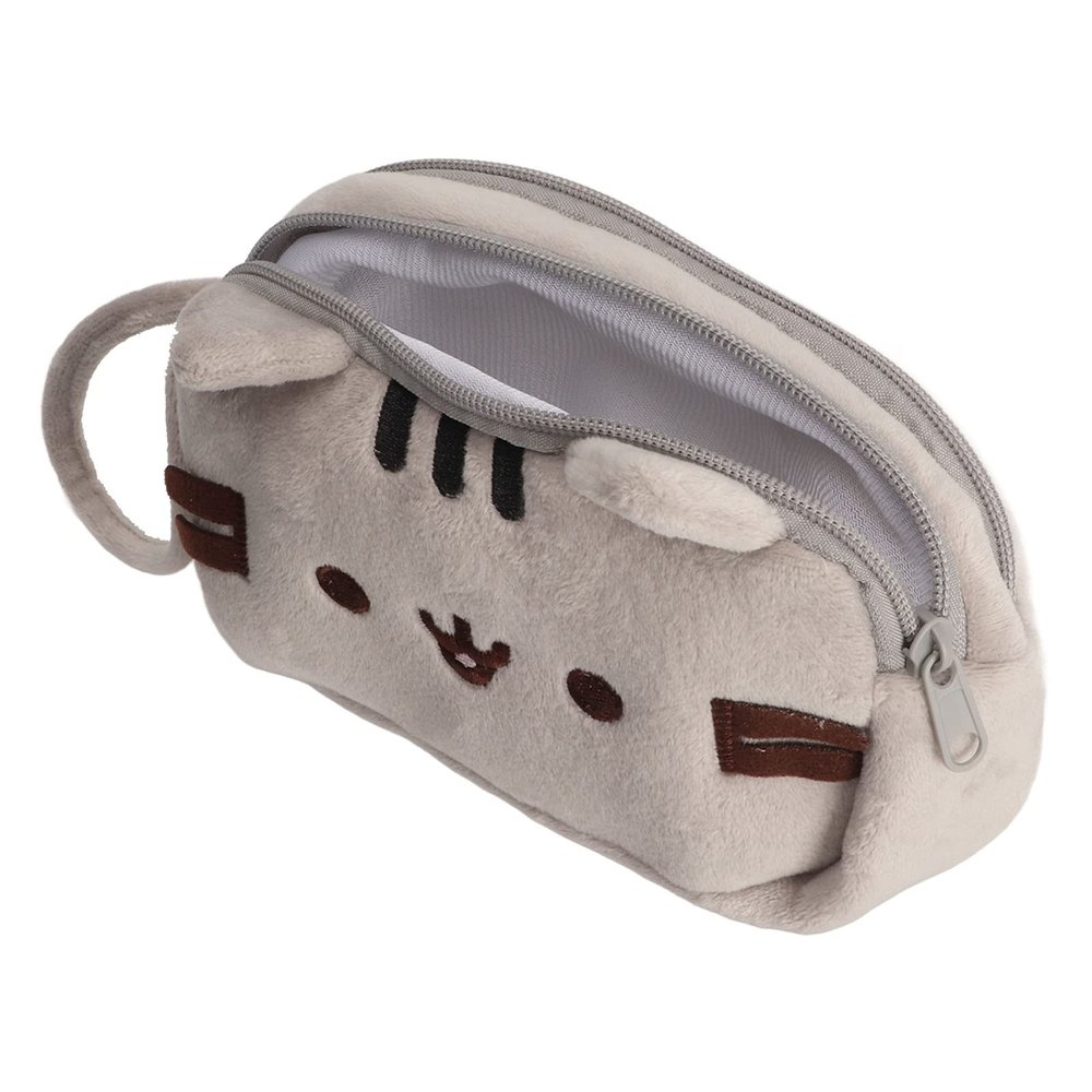 Kitten Motif Toiletry Bag, Cute, Stylish, Soft Canvas, Versatile, Cat Makeup Bag for Outings, Travel, Office