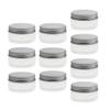 10x Clear Plastic Jars Set - Travel Makeup Bottles 30-120ML, Multi-functional Storage Containers for Makeup, Kitchen, and Crafts - PET + Aluminium Material - - 80ml, Clear view 1