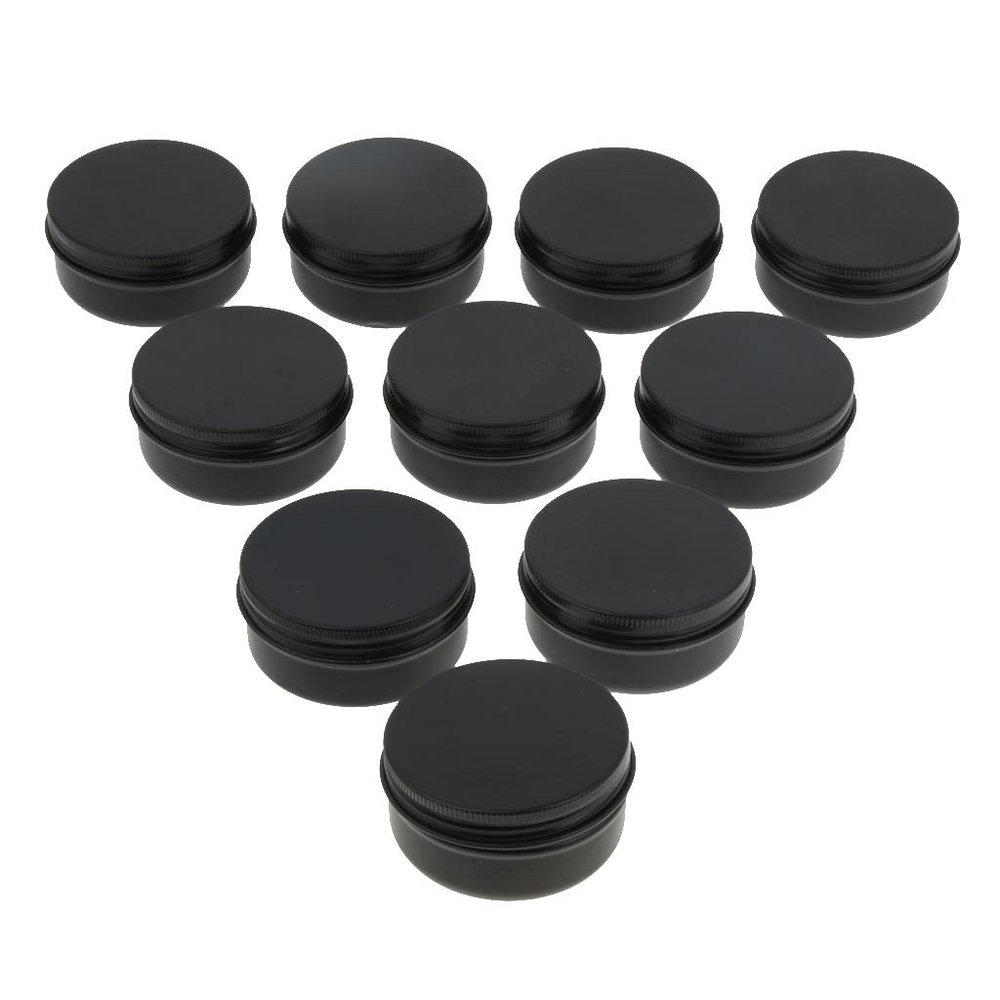 10Pcs Leakproof Aluminium Cosmetic Pots Set - Portable Storage Containers for Lip Balm, Powder, Tea -, weight, and Refillable - for Travel and Home - 50g
