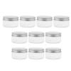 10x Clear Plastic Jars Set - Travel Makeup Bottles 30-120ML, Multi-functional Storage Containers for Makeup, Kitchen, and Crafts - PET + Aluminium Material - - 100ml, Clear view 1