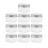 10x Clear Plastic Jars Set - Travel Makeup Bottles 30-120ML, Multi-functional Storage Containers for Makeup, Kitchen, and Crafts - PET + Aluminium Material - - 100ml, Clear view 4