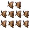 10pcs Hollow Heart Women Plastic Hair Clip Hairpin Claw Clamp Headwear Headpiece - Set of 10 Butterfly Style Hair Claw Clips for Daily Use and Salon, Strong - 3.35 x 1.69inch, Brown view 1