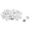 30 Piece Hair Jewelry Circles Beads Hair Extension Dreadlocks for Bold Exotic Hairstyle, Twisted Braids, and Beauty Hair Salon - Trendy Crystal Metal Cuffs - - Silver view 1