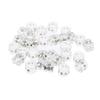 30 Piece Hair Jewelry Circles Beads Hair Extension Dreadlocks for Bold Exotic Hairstyle, Twisted Braids, and Beauty Hair Salon - Trendy Crystal Metal Cuffs - - Silver view 2