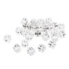 30 Piece Hair Jewelry Circles Beads Hair Extension Dreadlocks for Bold Exotic Hairstyle, Twisted Braids, and Beauty Hair Salon - Trendy Crystal Metal Cuffs - - Silver view 3