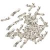 10 Pack Metal French Barrette Hair Clips 4cm & 8cm - DIY Crafts & Hair Accessories - Silver Hair Clips for Bow Making & Office Use - Bulk Pack for Hair - 4cm, silver view 2