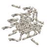 10 Pack Metal French Barrette Hair Clips 4cm & 8cm - DIY Crafts & Hair Accessories - Silver Hair Clips for Bow Making & Office Use - Bulk Pack for Hair - 4cm, silver view 4