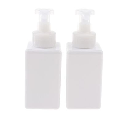 2X Refills Foam Soap Dispensers: Easy Refill, Comfortable Pump, 450ml Capacity, Great for Kitchen and Bathroom - White