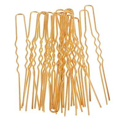 20 Pack Wave U Shaped Hair Pins for Women - Metal Hair Clips for Styling Tools, Bridal Hair Accessories & Hair Salon - weight & Reusable Hairpins - Jewelry - Golden