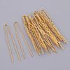 20 Pack Wave U Shaped Hair Pins for Women - Metal Hair Clips for Styling Tools, Bridal Hair Accessories & Hair Salon - weight & Reusable Hairpins - Jewelry - Golden view 2
