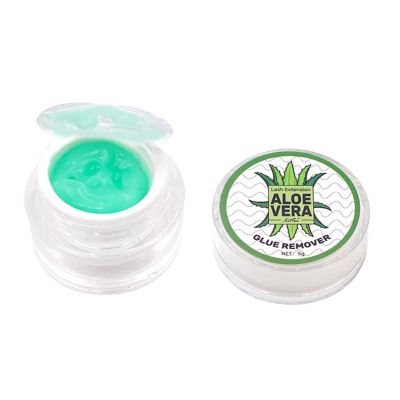 Professional Eyelash Glue r Fruit Flavour 5G Low Irritation Cream, Fast Dissolution, Sensitive Skin Friendly for False Eyelash Extension Supplies - Aloe Green