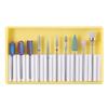 10pcs Electric Nail Drill Bits Set with Tungsten Steel, Ceramic and Emery Material for Acrylic Nails - Manicure Pedicure Polishing, Cuticle Dead Skin Removal - - BH-03 view 1