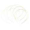 10pcs Textured Grip Metal Hair Loop Bands, Expandable DIY Hair Hoop Craft Supplies for Cat Ear Headband, Women's Hair Accessories - as described, Gold view 1
