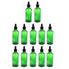 12pcs Empty Essential Oils Bottles Aromatherapy Dropper 30ml - Blue, Glass Perfume Bottles for Travel, Beauty Shop, Spa, Personal Use - Green view 1