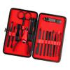 Portable Manicure Pedicure Set 15/16 Pieces with Nail Skin Care Cutter Tools for Travel and Household Use - Stainless Steel Cuticle Clippers Tool Kit for - 15 pieces, Black view 3