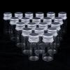 20 Refillable Round Glass Jars for Lotions & Creams - Perfect Travel Size Gift Set - Aromatherapy Essential Oils Storage Containers - Clear Glass & Aluminum - 10ml view 3