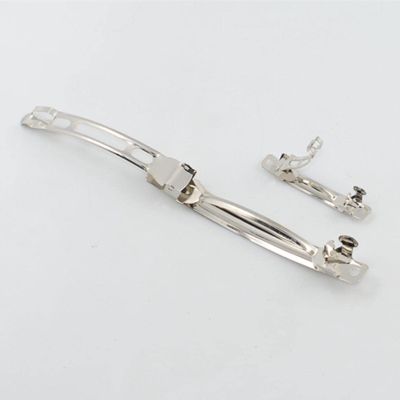 10 Pack Metal French Barrette Hair Clips 4cm & 8cm - DIY Crafts & Hair Accessories - Silver Hair Clips for Bow Making & Office Use - Bulk Pack for Hair - 8cm, silver