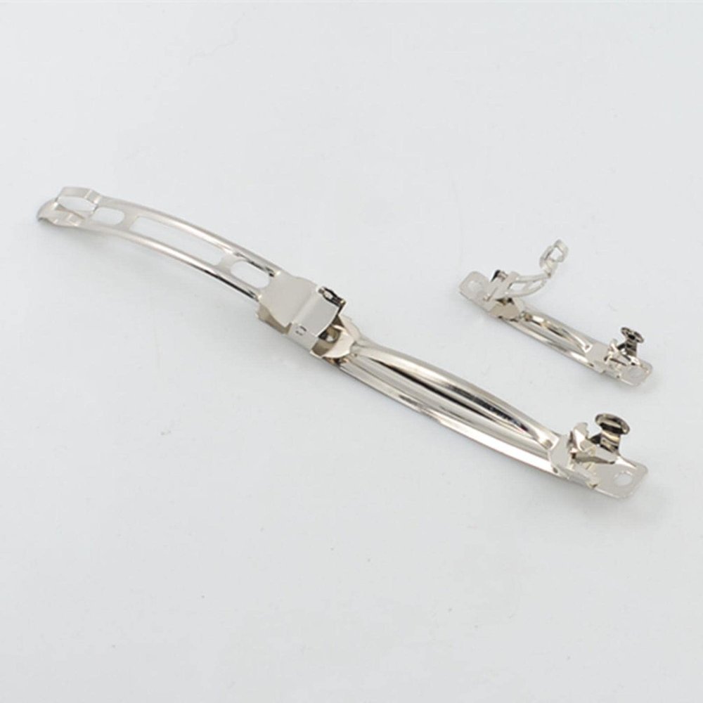 10 Pack Metal French Barrette Hair Clips 4cm & 8cm - DIY Crafts & Hair Accessories - Silver Hair Clips for Bow Making & Office Use - Bulk Pack for Hair - 8cm, silver