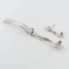 10 Pack Metal French Barrette Hair Clips 4cm & 8cm - DIY Crafts & Hair Accessories - Silver Hair Clips for Bow Making & Office Use - Bulk Pack for Hair - 8cm, silver view 1