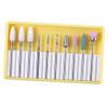 10pcs Electric Nail Drill Bits Set with Tungsten Steel, Ceramic and Emery Material for Acrylic Nails - Manicure Pedicure Polishing, Cuticle Dead Skin Removal - - BH-01 view 2