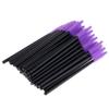 50 Pack Disposable Eyelash Mascara Brushes Wands Set, Silicone Makeup Applicators for Women, Professional Salon, and Eyelash Extensions - Purple view 1