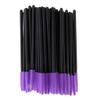 50 Pack Disposable Eyelash Mascara Brushes Wands Set, Silicone Makeup Applicators for Women, Professional Salon, and Eyelash Extensions - Purple view 2