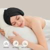 100% Mulberry Silk Bonnet for Sleeping Women, 22 Momme Grade-6A Double Layer Silk Hair Wrap With Elastic Band Stay On Head All Night(1PCS,Black) view 2