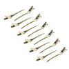 12Pcs Duckbill Hair Sectioning Clips Salon Hairdressing Styling Clamp - Strong Spring Hold, Precision Styling, Professional Grade - Stainless Steel Clips for - 8.5cm, Gold view 1