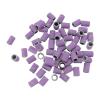 100Pcs Sanding Bands Nail Drill Bit Set - Professional Coarse Fine Grit Polish Removal Manicure Tool - 80 120 180 Mesh File Art Count - Acrylic r Cuticle Ca - 120 Purple view 1