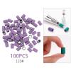 100Pcs Sanding Bands Nail Drill Bit Set - Professional Coarse Fine Grit Polish Removal Manicure Tool - 80 120 180 Mesh File Art Count - Acrylic r Cuticle Ca - 120 Purple view 2