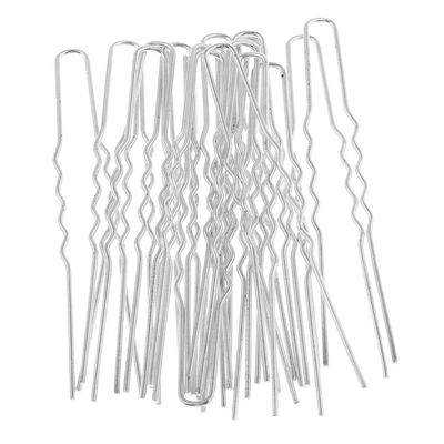 20 Pack Wave U Shaped Hair Pins for Women - Metal Hair Clips for Styling Tools, Bridal Hair Accessories & Hair Salon - weight & Reusable Hairpins - Jewelry - White K