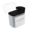 200pcs Double Head Cotton Swabs with Wooden Handle for Makeup and Cosmetics Removal, 100% Pure Cotton, 3.15 inch Long - Black view 1
