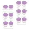 12pcs 15g Screw Top Containers for Glitter Cream Powder - Purple, Reusable Jars for Makeup, Travel Bottles with Mini Spatula - Purple view 3