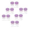 12pcs 15g Screw Top Containers for Glitter Cream Powder - Purple, Reusable Jars for Makeup, Travel Bottles with Mini Spatula - Purple view 4