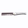 Folding Beard Mustache Shaving Brush & Comb - Travel Size Stainless Steel, Rust-, Beer Bottle Opener - Men's Grooming Essential for Home and Travel - Brown view 2