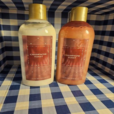 2 Champagne Toast Moisturizing Shampoo & Conditioner bath body set 16 FL Oz
