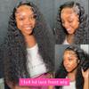13x6 Deep Wave Lace Front Wigs Human Hair 200% Density HD Lace Front Wigs Pre Plucked Natural Color Deep Curly Lace Front Human Hair Wig for Women 28inch view 2