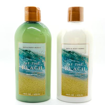 2 AT THE BEACH Hair Shampoo & Conditioner bath body Set 16 fl.oz