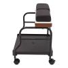 Pedicure Trolley Cart for Pedicure Manicure Beauty Salon Nail Foot Bath Spa,Portable Foot Trolley Storage Pedicure Cart for Hair Salons Home Bathrooms (Coffee) view 4