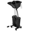 Artist hand Portable Adjustable Shampoo Bowl with Electric Pump, Hair Washing Station,Includes 2 Buckets, Drain Hoses,High-Pressure Sprayer, Foot Pedal Switch,Black view 1