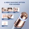 Facial Hair Removal for Women, Facial Eyebrow Trimmer, 2-in-1 Face Shaver, Painless Facial Razor for Lip, Chin, Peach Fuzz view 3