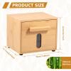 Bamboo Box for Face Towels, Disposable Face Towel Holder, Bamboo Box for Clean Towels XL, 50 Count Facial Towel for Makeup Remover and Facial Wash Dry Wipes, High Volume Suitable for Bathroom view 2