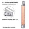 Extension Handle, Stainless Steel Replacement Handle, Rose Gold, Black (Optional) Safety with most shaving heads, proving its versatility for men view 3