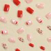 24Pcs Christmas Press on Nails Short Square Fake Nails with Snowflakes Santa Claus Design Glossy False Nails Cute Christmas Nails Acrylic Nails Full Cover Glue on Nails Stick on Nails for Women view 2