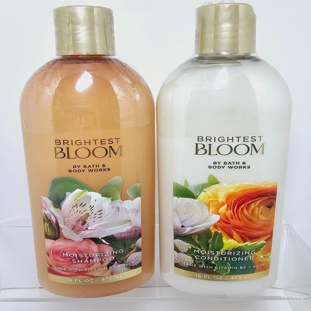 2 BRIGHTEST BLOOM Bath Body Moisturizing Shampoo Conditioner Set 16oz
