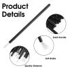 Lusofie 100Pcs Disposable Lip Brushes Lip Wands, Disposable Lip Applicators Nail Polish Brushes Mini Paint Brushes PYO Cookie Paint Brush for Women Makeup(Black) view 3