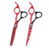 6" 6cr13 Alloy Hairdressing Scissors Black Red Green Purple White Hair Cutting Scissors Thinning Hair Razors Barber Hairdresser(Red) view 1