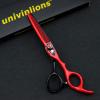 6" 6cr13 Alloy Hairdressing Scissors Black Red Green Purple White Hair Cutting Scissors Thinning Hair Razors Barber Hairdresser(Red) view 3