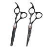 6" 6cr13 Alloy Hairdressing Scissors Black Red Green Purple White Hair Cutting Scissors Thinning Hair Razors Barber Hairdresser(Black) view 1